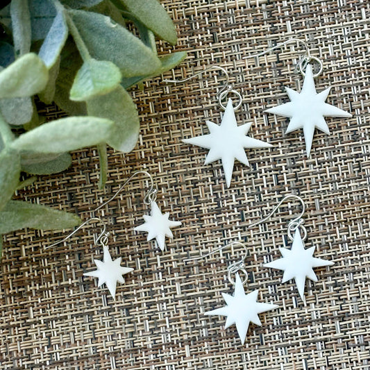 Moravian Star Clay Earrings