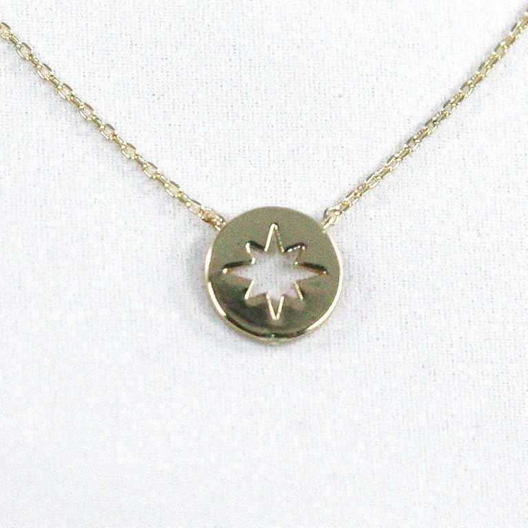 Moravian Star Disc Necklace
