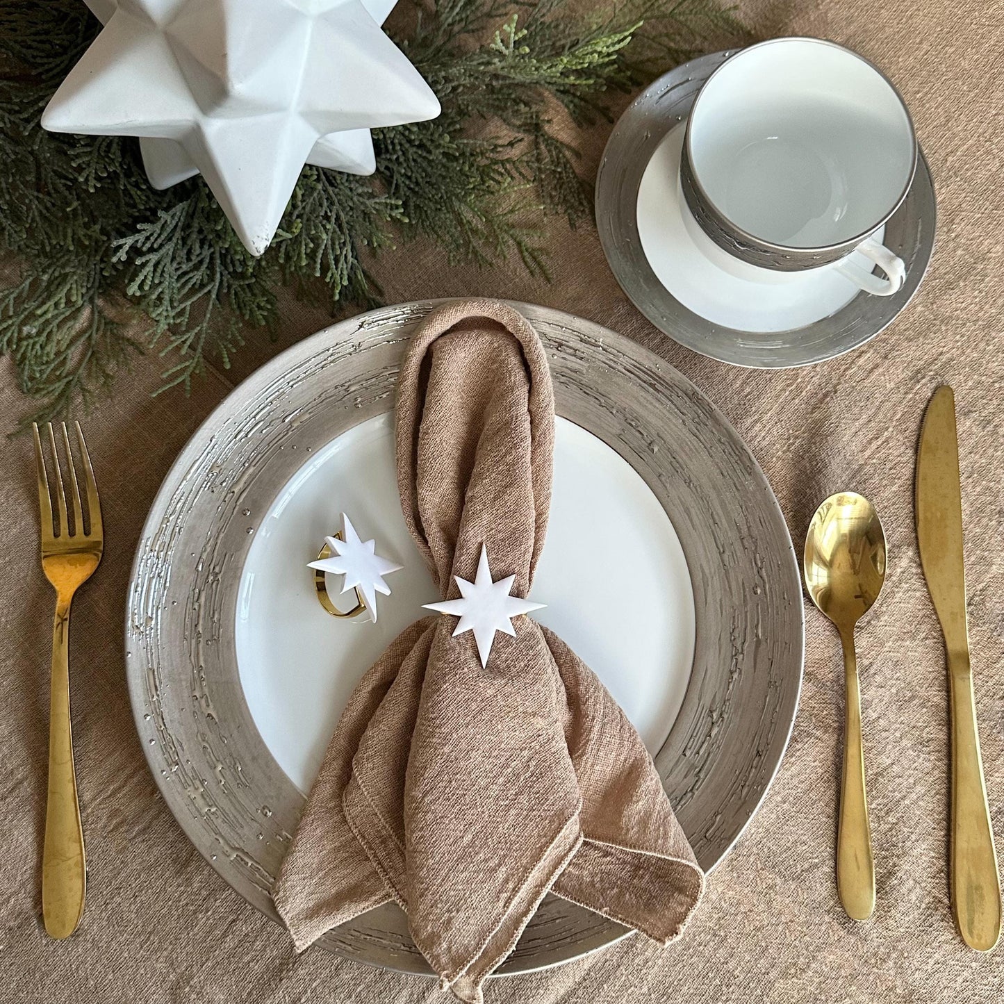 Moravian Star Napkin Rings, Table Decor