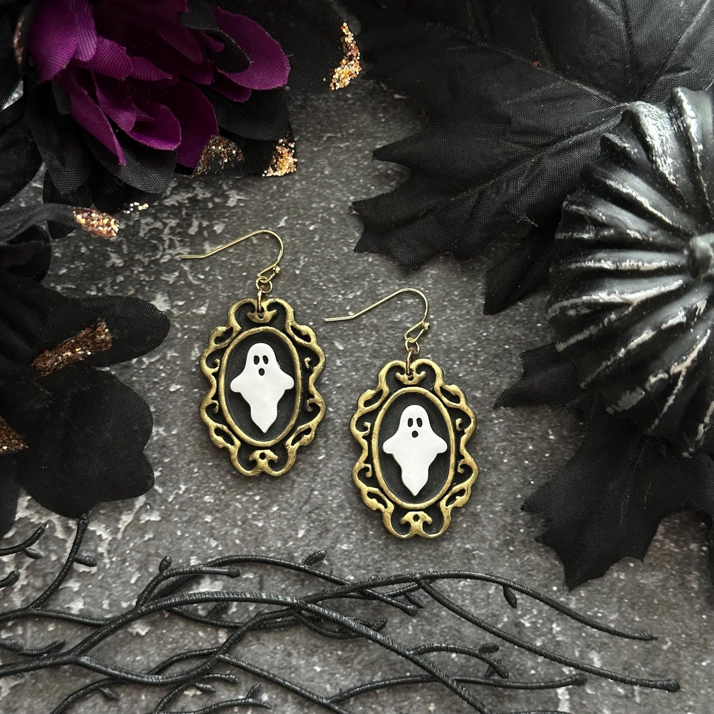 Framed Ghost Earrings