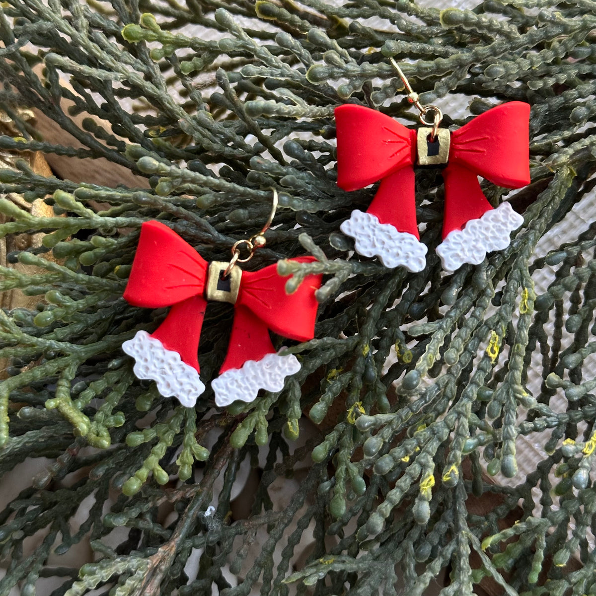 Santa Bow Earrings